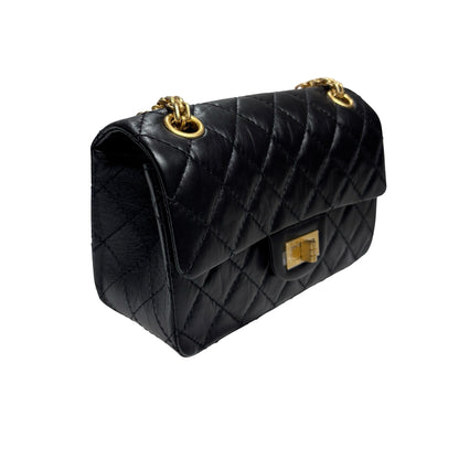 New Chanel Mini 2.55 Shoulder Bag Black GHW