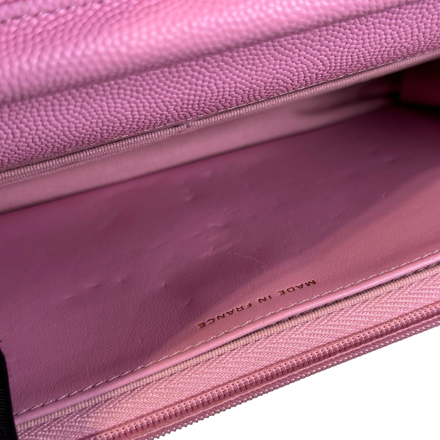 Used CHANEL Caviar Gold tone Wallet on chain Wallet on chain Pink