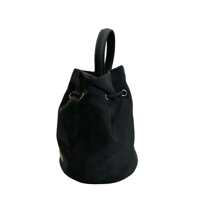 Used BALENCIAGA Logo Wheel Drawstring Bag Black Pink