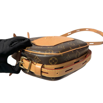 Used Louis Vuitton Monogram Eclipse Coated Canvas Shoulder Bag Brown GHW