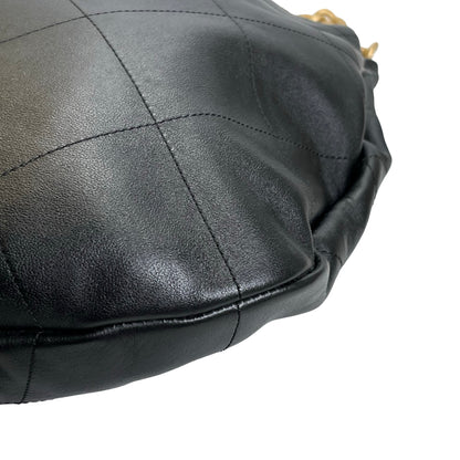Used CHANEL Quilted Hobo Bag Hobo Bag Black Gold Hardware