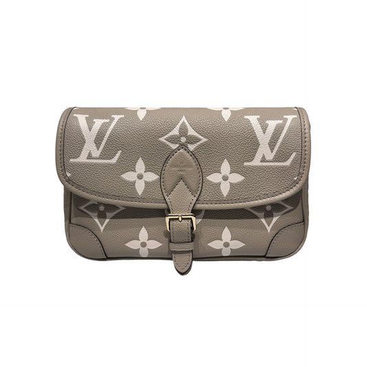 Used LOUIS VUITTON Diane Shoulder Bag Beige Grey GHW