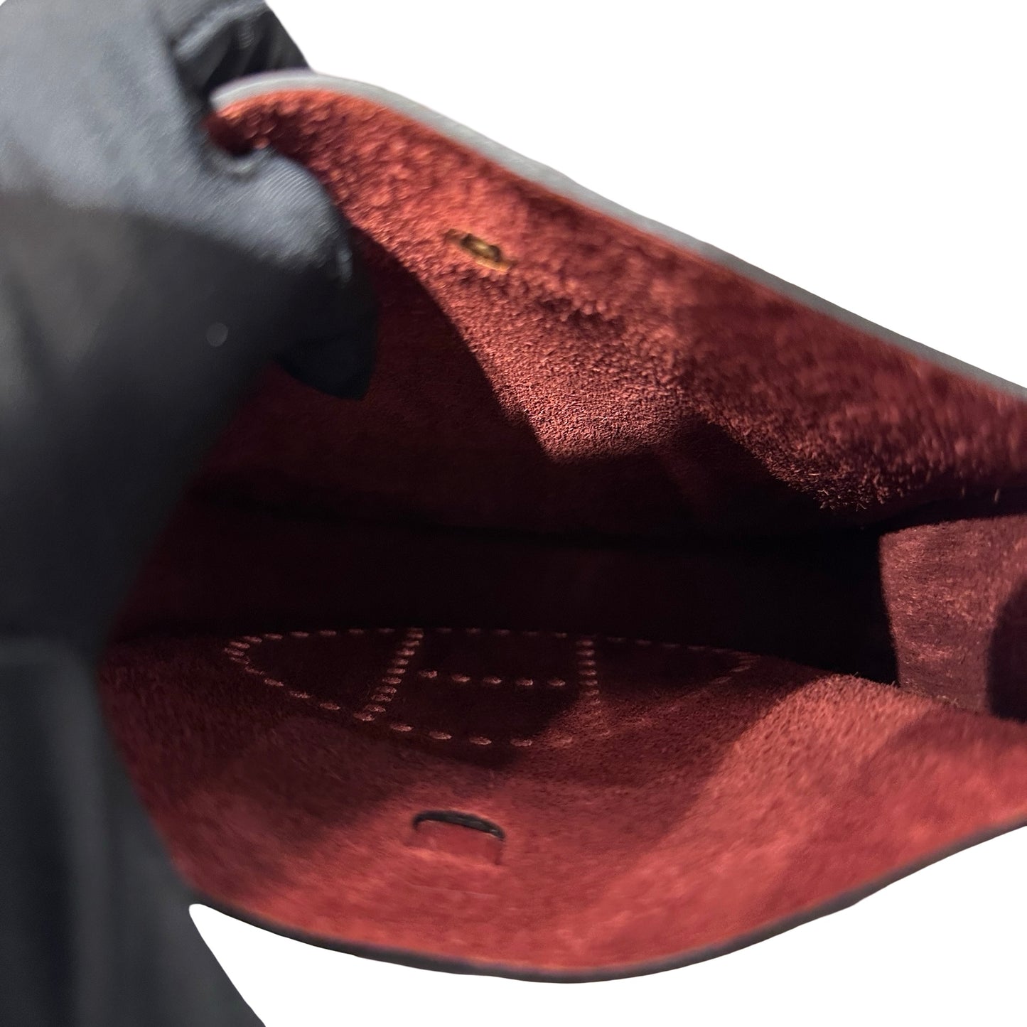 Used Hermès Epsom leather Mini Evelyne Cross Body Bag Red GHW