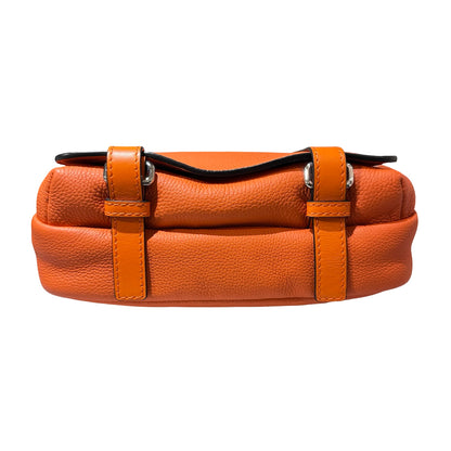 Used LOEWE Calfskin Leather Canvas Military XS Messenger Cross Body Bag
