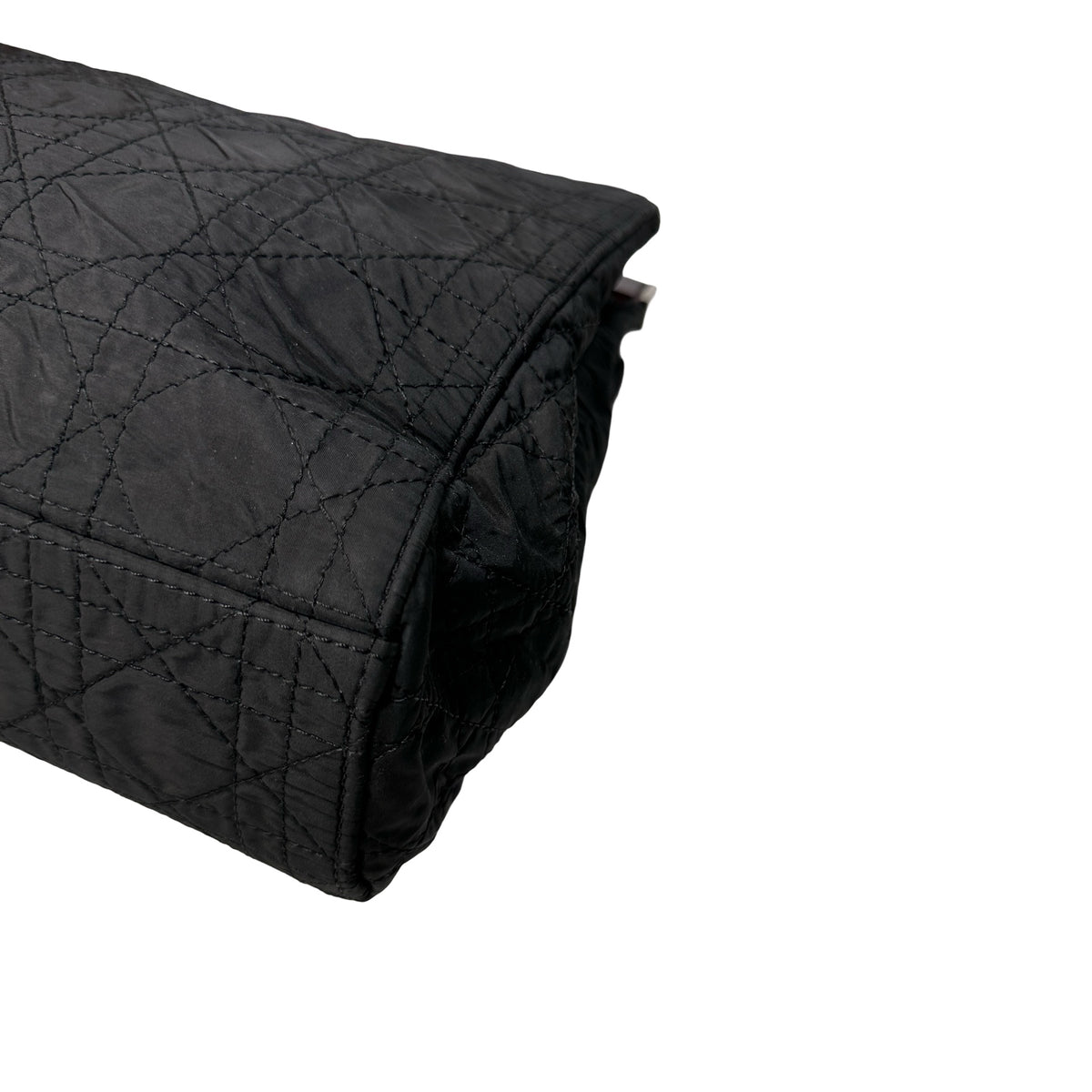 Used DIOR CANVAS Shoulder Bag Black