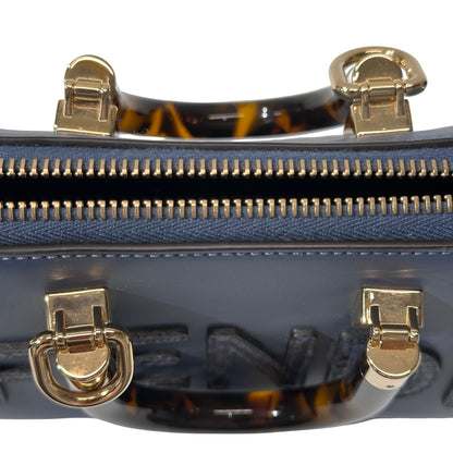 Used FENDI Leather By The Way Handbag Blue GHW