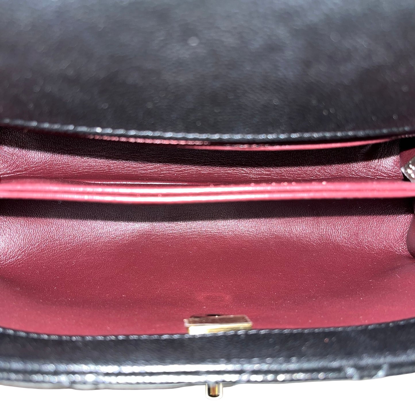 Used CHANEL Calfskin Leather Coco Handle small Handbag Black PHW