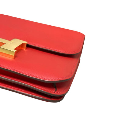 HERMES Swift Mini Constance Crossbody Bag Red GHW