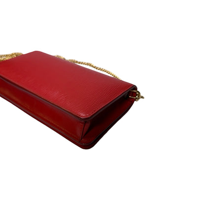 Used PRADA Vitello Move Staffing Woc Wallet on chain Red
