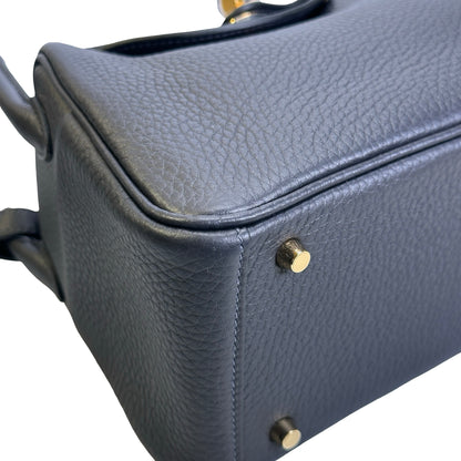 Brand New HERMES Clemence Mini Lindy Handbag Caban GHW