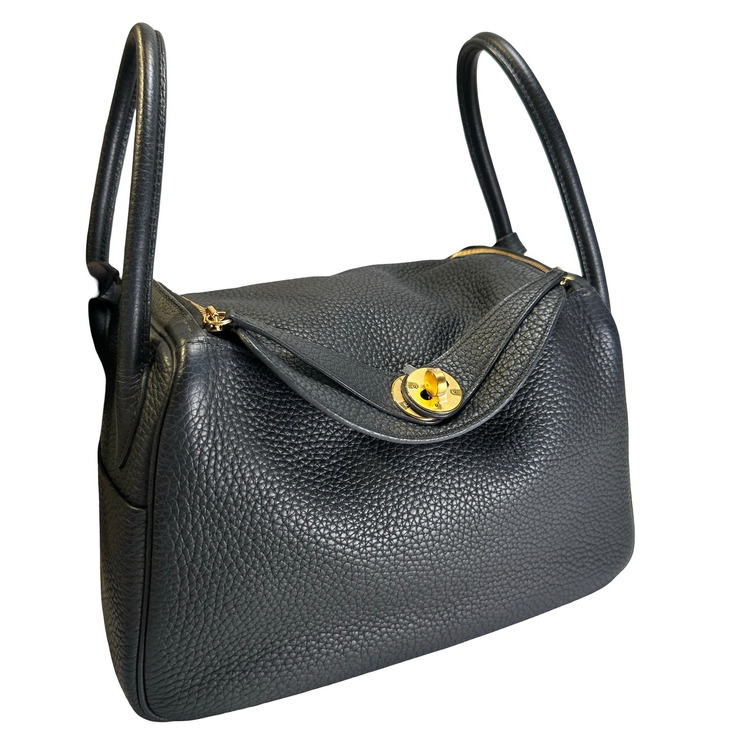 Used HERMES Tc Lindy 26 Shoulder Bag Black Ghw