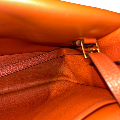 Used HERMÈS Halzan Shoulder Bag Orange (93)