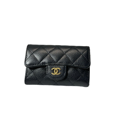 Used CHANEL GHW Used Chanel Wallet Black Wallet Black