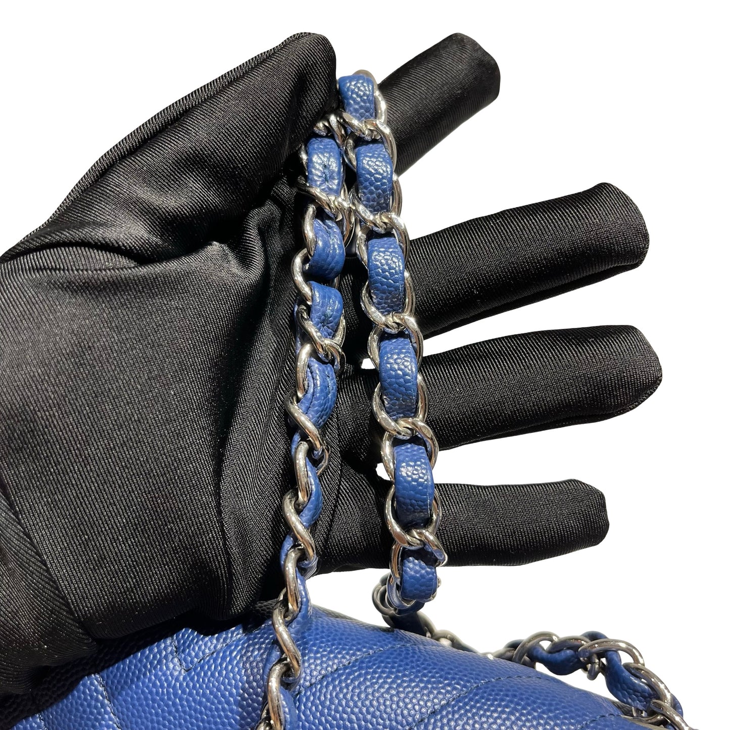 CHANEL CF25 V LINE CAVIAR BLUE [3000543]