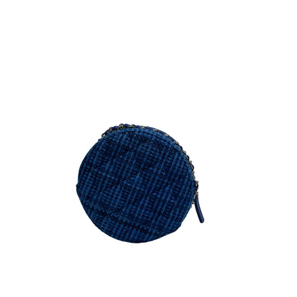 Used CHANEL Denim Blue Cross Body Bag Blue