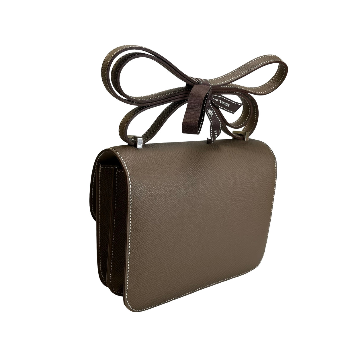 Brand New HERMES Epsom Constance Mini Crossbody Bag Etoupe