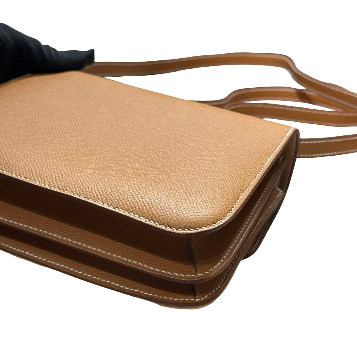 Brand New HERMES Epsom Felt Mini Constance Crossbody Bag Gold Beige