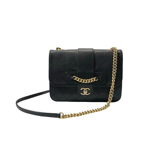 Used CHANEL Cross Body Bag Black