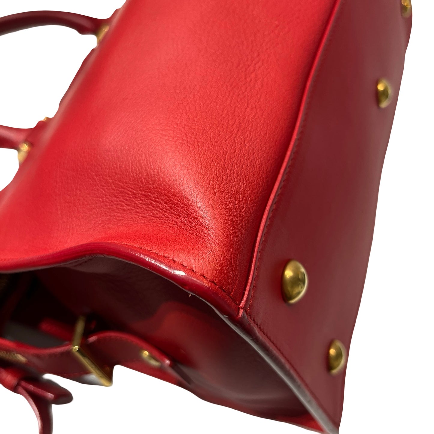 Used SAINT LAURENT Two Way Shoulder Bag Red GHW
