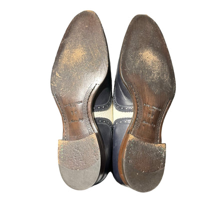Used LOUIS VUITTON Shoes Shoes Navy Blue White Brown