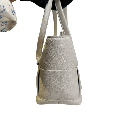 Used BOTTEGA VENETA Intrecciato Arco Handbag White