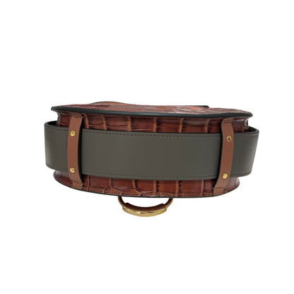 Used CHLOE Cross Body Bag Grey Brown