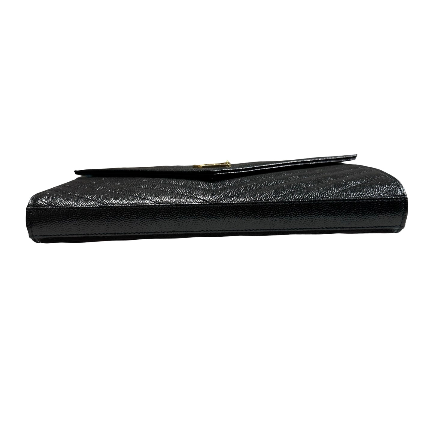 Unused SAINT LAURENT Caviar Leather WOC Cross Body Bag Black GHW