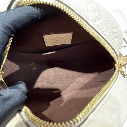 Used LOUIS VUITTON Calfskin Leather Cross Body Bag White GHW