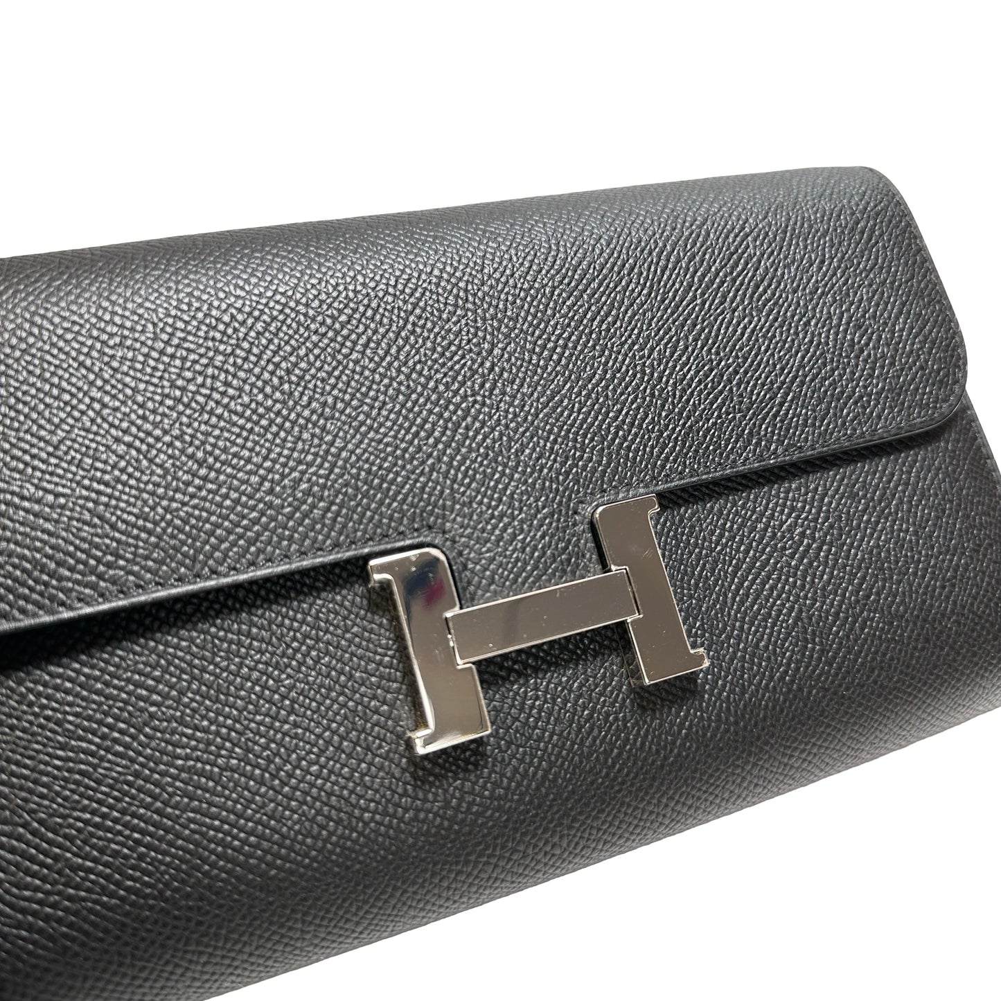 Used Hermès Calfskin Leather Constance to go Cross Body Bag PHW Black