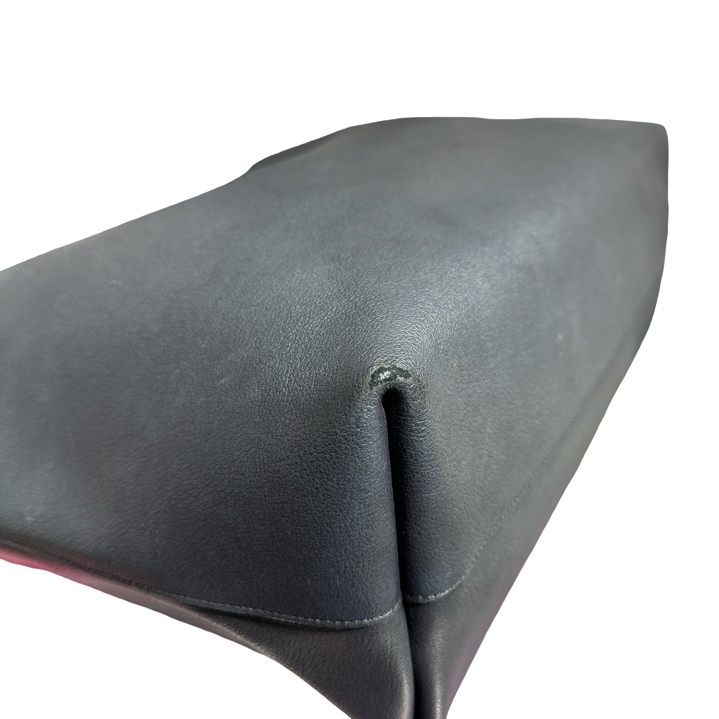 Used SAINT LAURENT East/West Supple Leather Shopping Bag Black GHW