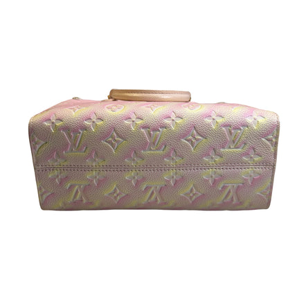 Used LOUIS VUITTON Monogram Empreinte Leather On The Go Handbag Sunrise Pastel