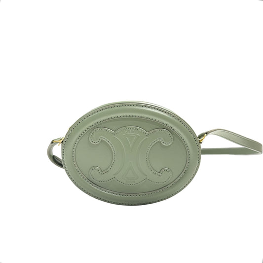 CELINE OVAL PURSE CUIR TRIOMPHE BAG [3000243]