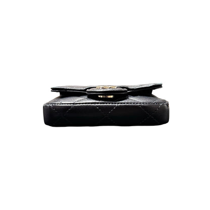 Used CHANEL Mini Bag Black GHW