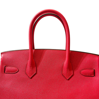 Used HERMÈS Epsom leather Birkin 30 Handbag Pink PHW