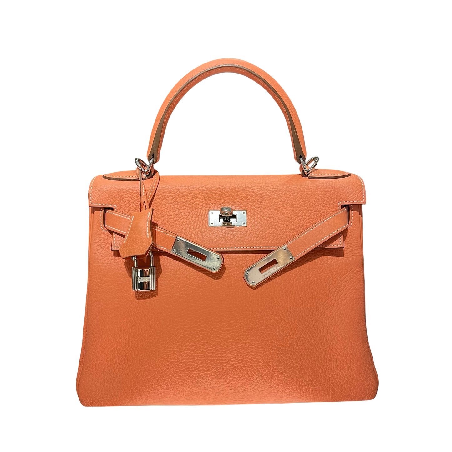 HERMÈS Kelly 28 Handbag Orange (93) PHW