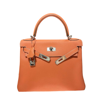 HERMÈS Kelly 28 Handbag Orange (93) PHW
