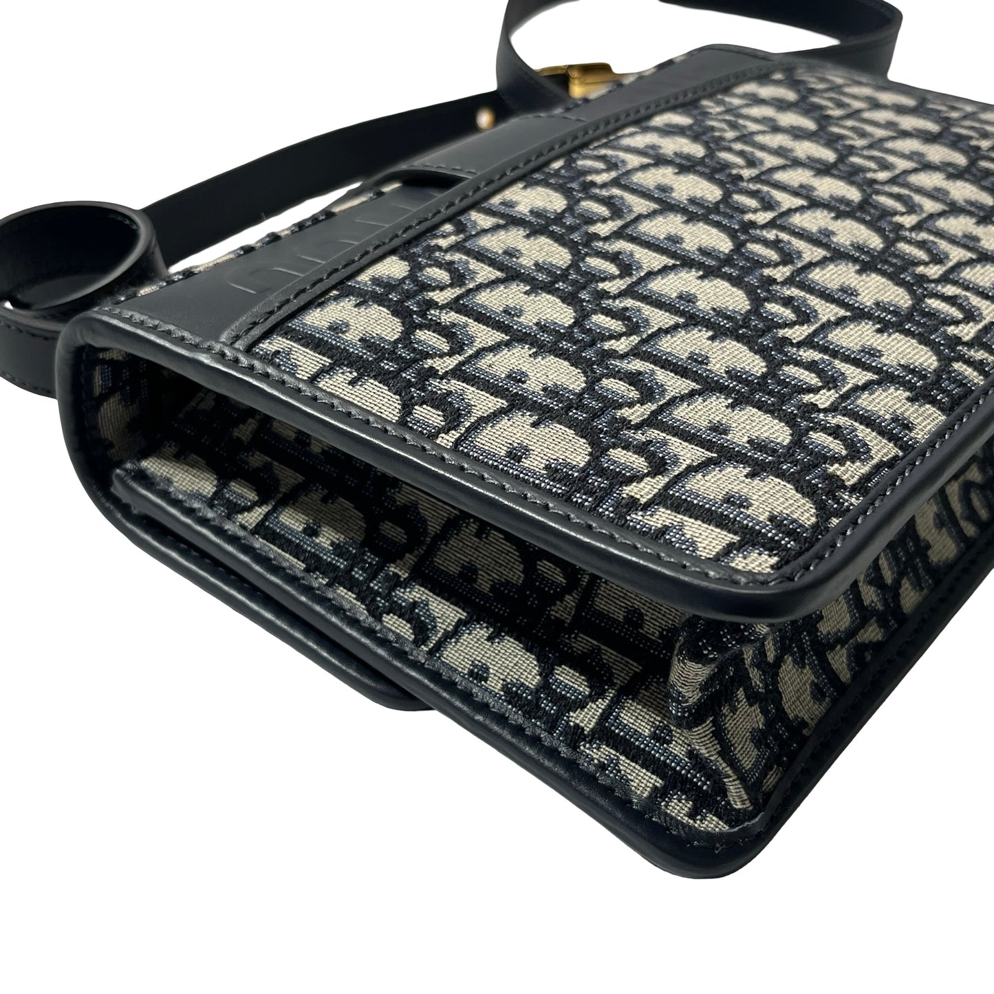 Used DIOR Canvas MONTAIGNE 30 Cross Body Bag Navy Blue