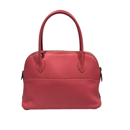Used HERMÈS BOLIDE 27 Two Way Shoulder Bag PHW Pink