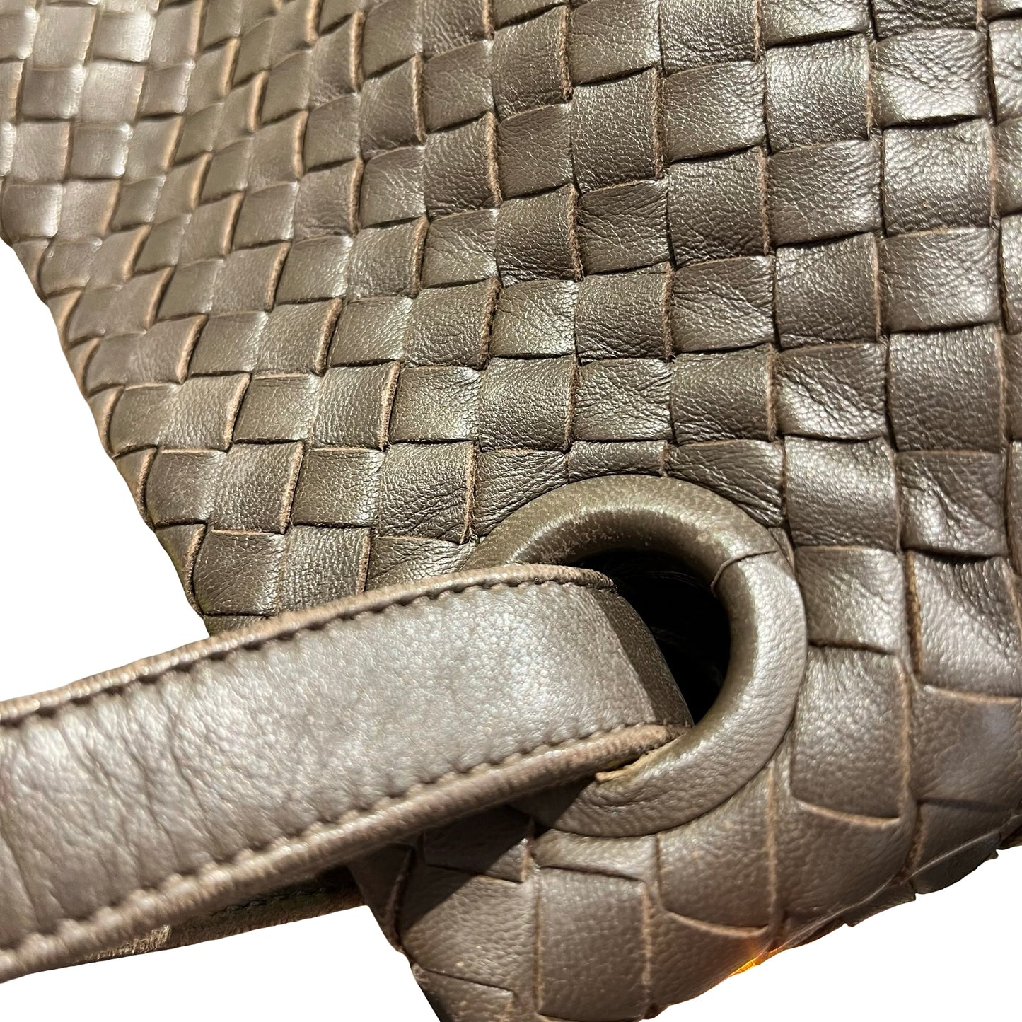 Used Bottega Veneta Calfskin Leather Tote Bag Brown