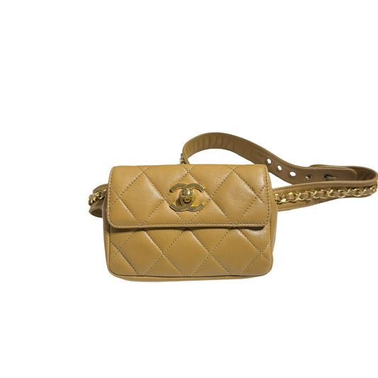 CHANEL VINTAGE BELT BAG BEIGE [20004214]