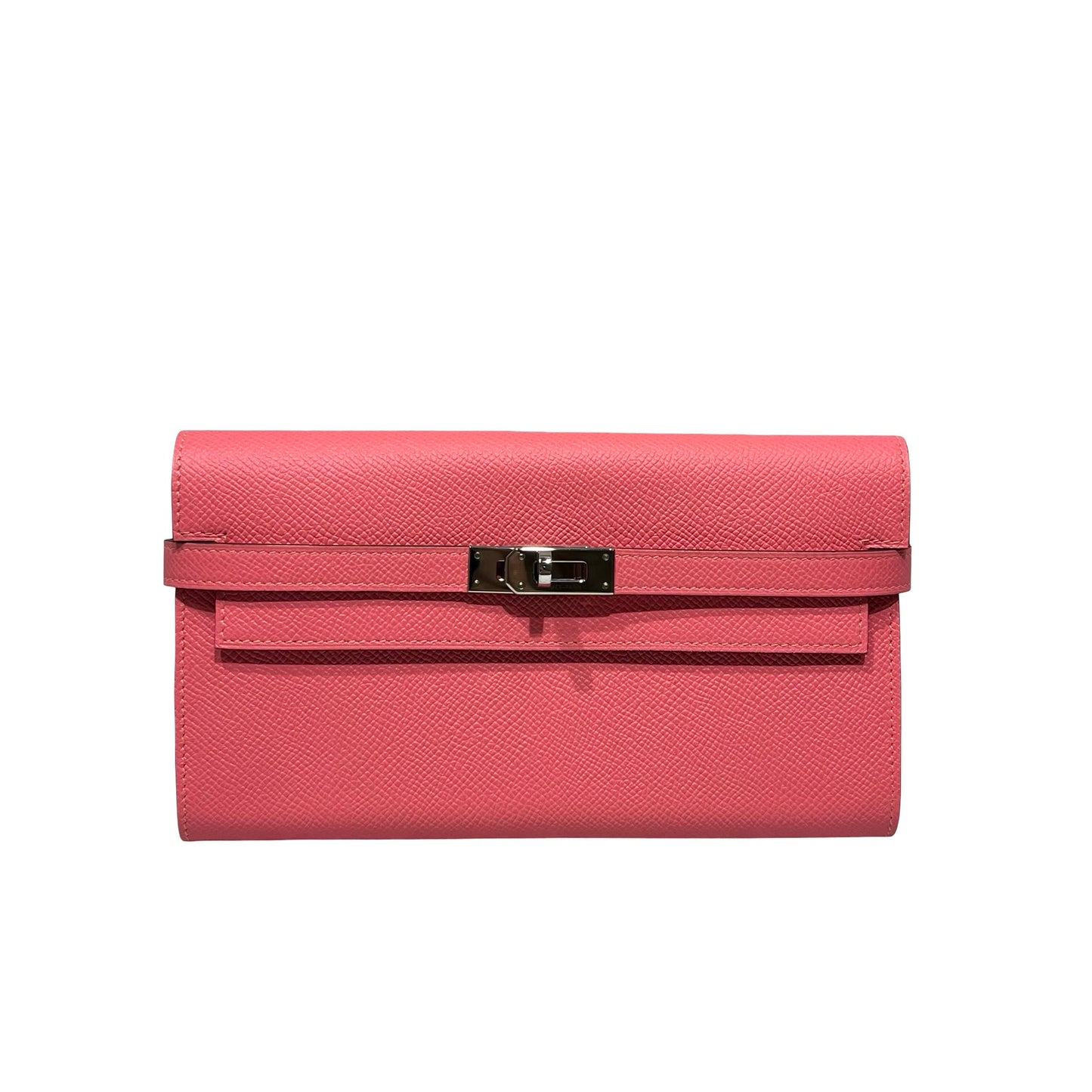 Used HERMÈS KELLY WALLET Wallet Pink PHW