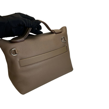 Used HERMES Togo Leather Mini 2424 Handbag ETOUPE/ETOU PHW