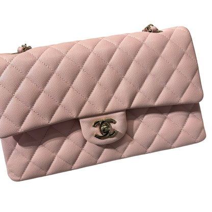 Used Chanel CF 25 Chain Shoulder Bag Light Pink GHW