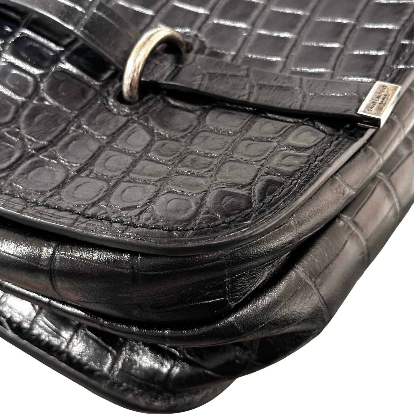 Used SAINT LAURENT Calfskin Leather Charlotte Messenger Two Way Shoulder Bag