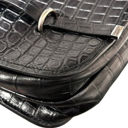Used SAINT LAURENT Calfskin Leather Charlotte Messenger Two Way Shoulder Bag
