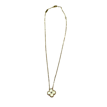 Used VAN CLEEF & ARPELS 18K Gold Diamond Vintage Alhambra Jewellery Gold White