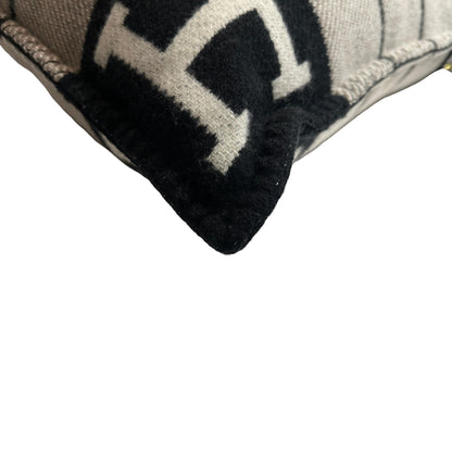 Used HERMES Avalon Cushion Accessories Black White