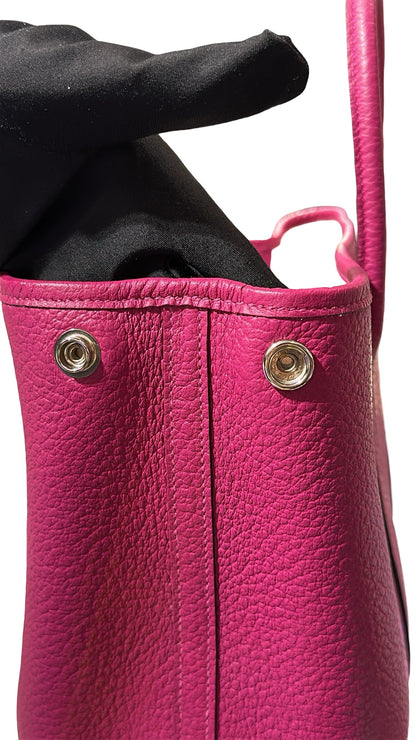 Used HERMÈS Calfskin Leather Negonda Garden Party TPM Clutch Purple