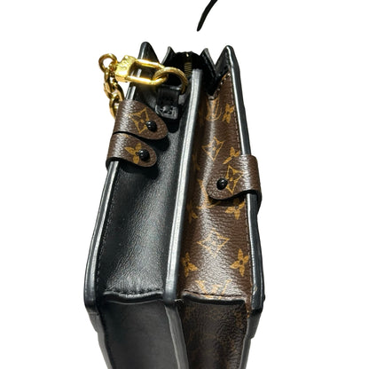 Used LOUIS VUITTON Monogram Reverse Trunk Clutch Brown Black GHW