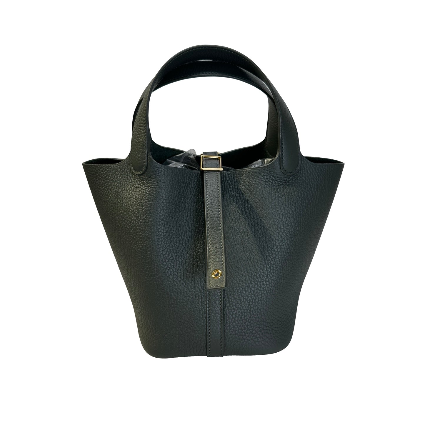 Used HERMES TC Picotin 18 Handbag Dark Green